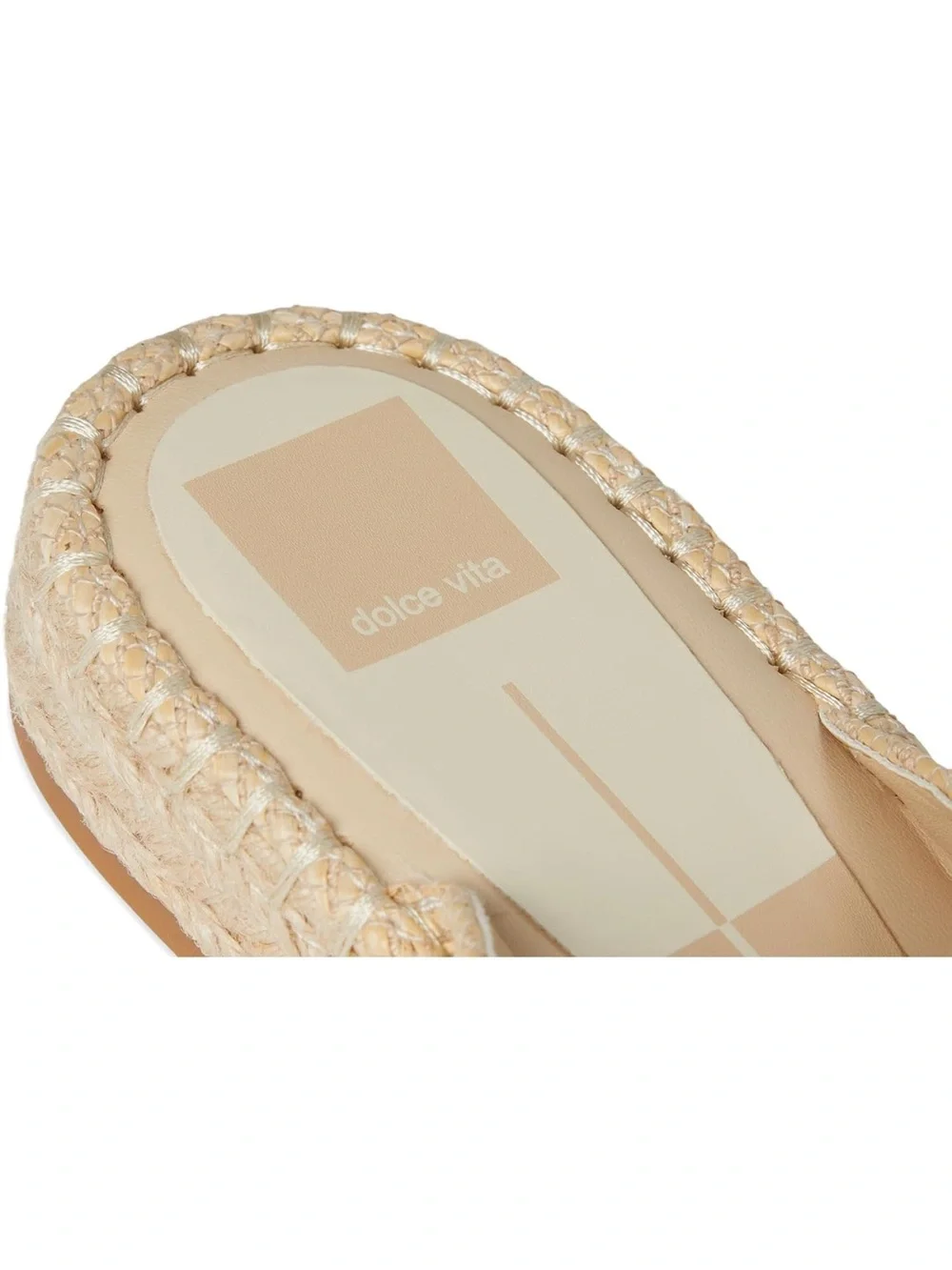 Dolce Vita Woven Espadrille Mule Loafers in Natural